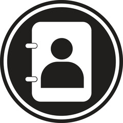 black contacts icon