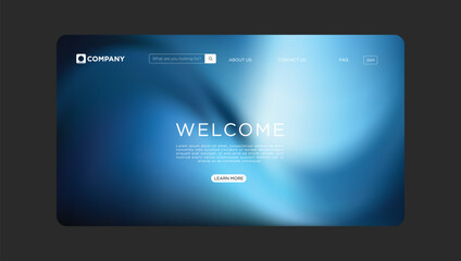 Modern website landing page welcomes visitors with clean design and user-friendly interface