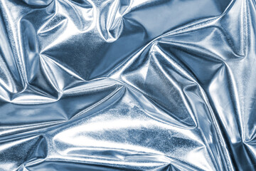 silk fabric texture Metallic cyan holographic background