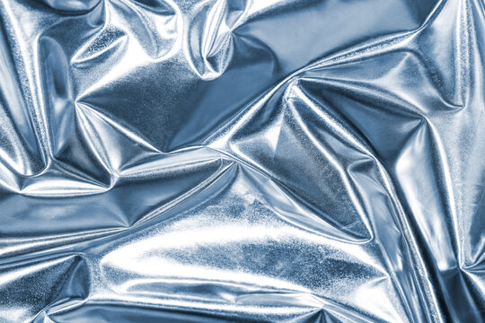 silk fabric texture Metallic cyan holographic background - Powered by Adobe