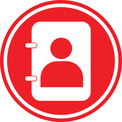 red contacts icon