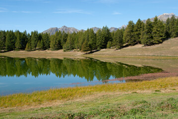 lake and mountains