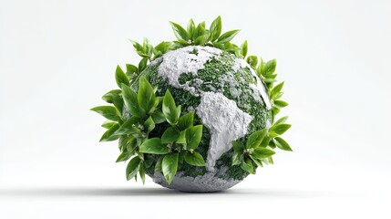 Nature's beauty represented in a green globe.