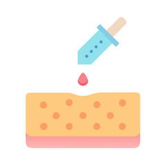 Serum application on skin surface for cosmetic treatment