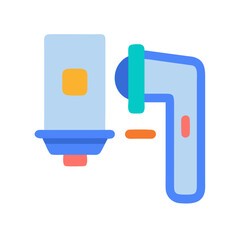 Colorful flat vector icon of a facial steamer device