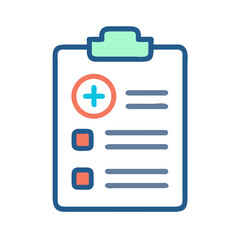 Medical checklist icon illustration for healthcare industry needs