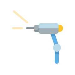 Cartoon laser pointer illustration on plain black background