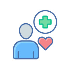 Obraz premium Iconic representation of healthcare wellness love and support graphic
