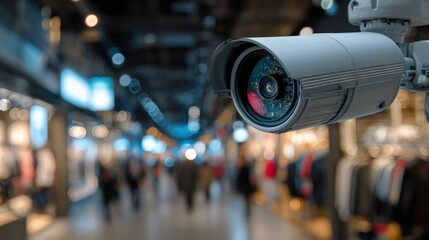 Close-up Security Camera in Store