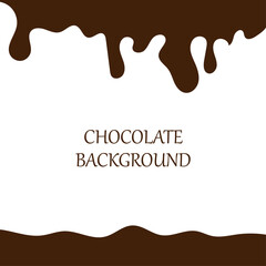 Chocolate background abstract banner with hot chocolate at the top