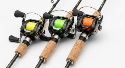 High Quality Fishing Rods with Vibrant Reels for Anglers
