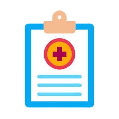 Fototapeta premium Medical clipboard icon design for health and wellness projects