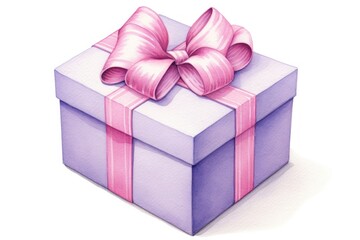 Obraz premium Gift box white background celebration anniversary.