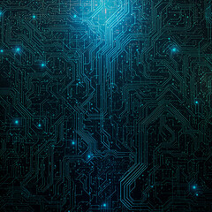 Blue Circuit Board Pattern