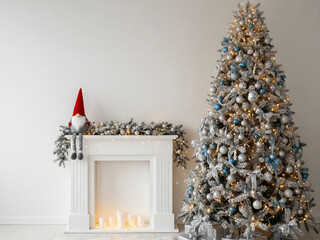 christmas tree in the living room