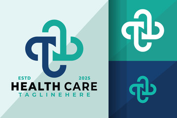 Letter N Health Care Medical Logo Icon Vector Design Illustration