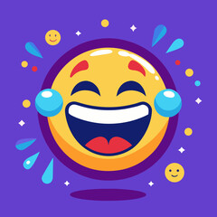 Joyful emoji laughing out loud with tears of joy