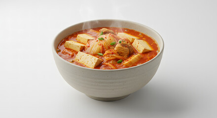 Bowl of Kimchi Jjigae a Korean Stew.