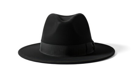 Classic Black Fedora Hat for Men and Women