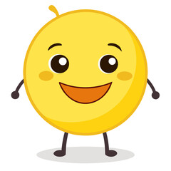 Happy yellow character with arms and legs