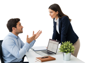 Office Discussion with Spreadsheet Review