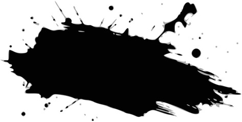 Fototapeta premium Vector art of black ink paint brush stroke for design element use