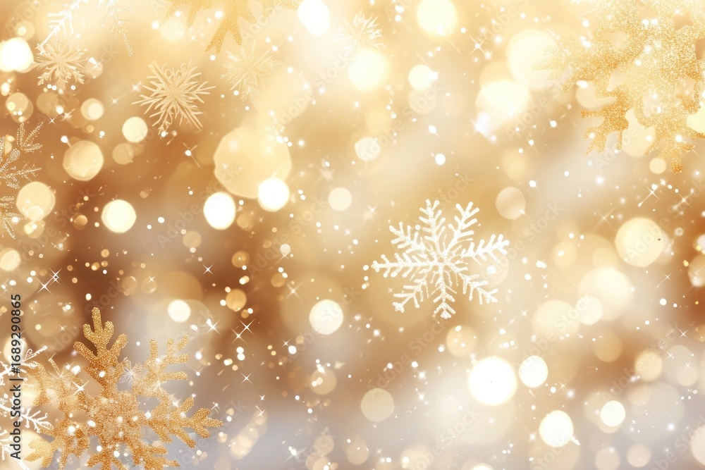 Poster circle bokeh with snowflake backgrounds pattern nature.