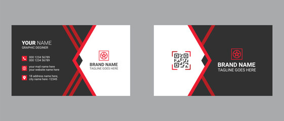 Horizontal double sided corporate business card design  template and visiting card design.
