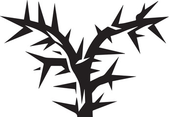 Black silhouette of a crown made of thorns