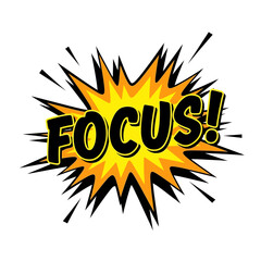 Comic Book Style Focus Word Art