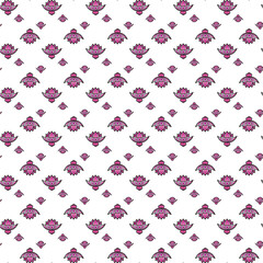 Colorful floral pattern with white background