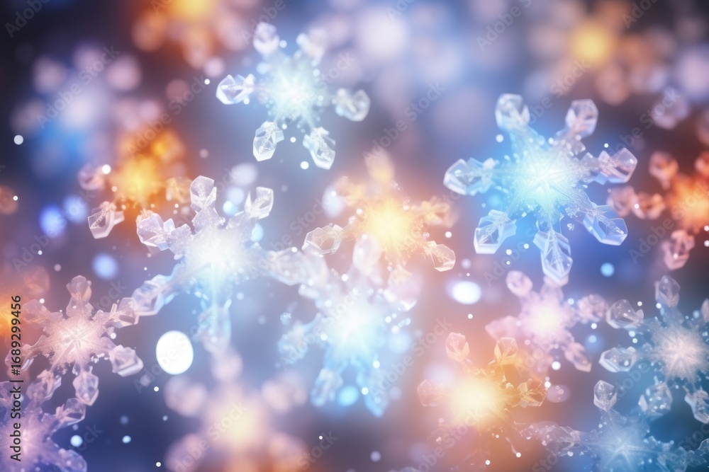Poster pattern bokeh effect background backgrounds snowflake abstract.