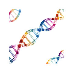 Abstract Colorful DNA Double Helix Structure
