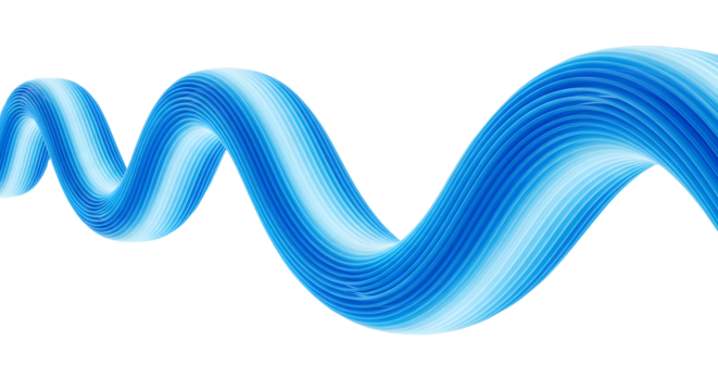 Abstract Blue Wave Line Flowing Smoothly Dynamic Energy Vector Graphic Design Element