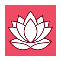 Lotus flower outline
