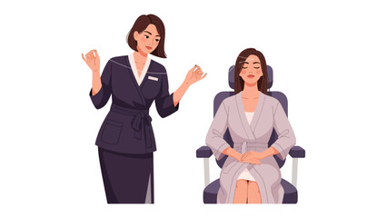 Skilled professional demonstrates skincare product application to eager client in a serene setting