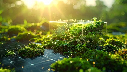 Quantum Flora: Bioluminescent Neural Garden in Dark Soil (Macro 8K)