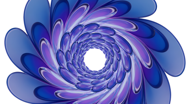 Abstract Fractal Flower Spiral Blue Purple Swirl Digital Art Background Texture Design Element - Powered by Adobe
