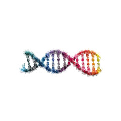 Colorful Abstract DNA Double Helix Structure