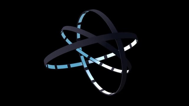 Seamless Rotating 3D circule rotation &ndash; Futuristic Abstract Loop Background.