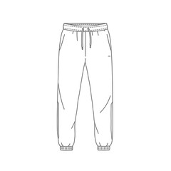 Gray Sweatpants Technical Drawing