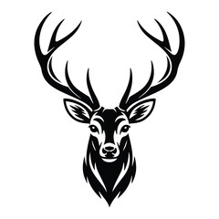 Naklejka premium deer head silhouette