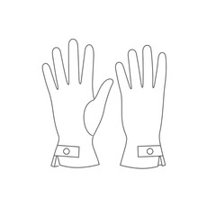 Obraz premium Line Drawing of a Pair of Gloves