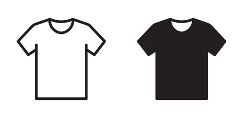  T-shirt icon. T-shirt icon collection line and flat style. T-shirt with hanger icon. T-shirt sign and symbol. Vector illustration. © Masuda Akthar