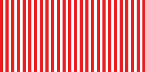 Vertical red and white stripes background. Seamless and repeating pattern.