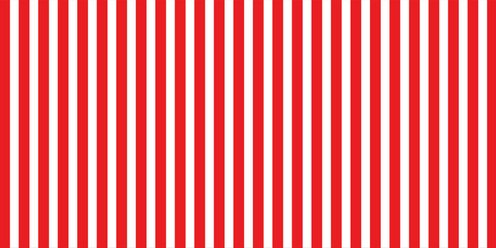 Vertical red and white stripes background. Seamless and repeating pattern.