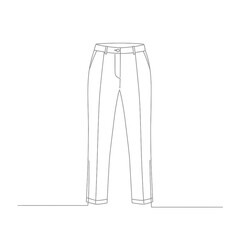 Line Drawing of Trousers, Minimalist Fashion Illustration, Gray Scale, Simple Clothing Design