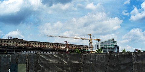 view of Kuala Lumpur city centre with construction 