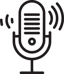 Vector art of retro microphone icon