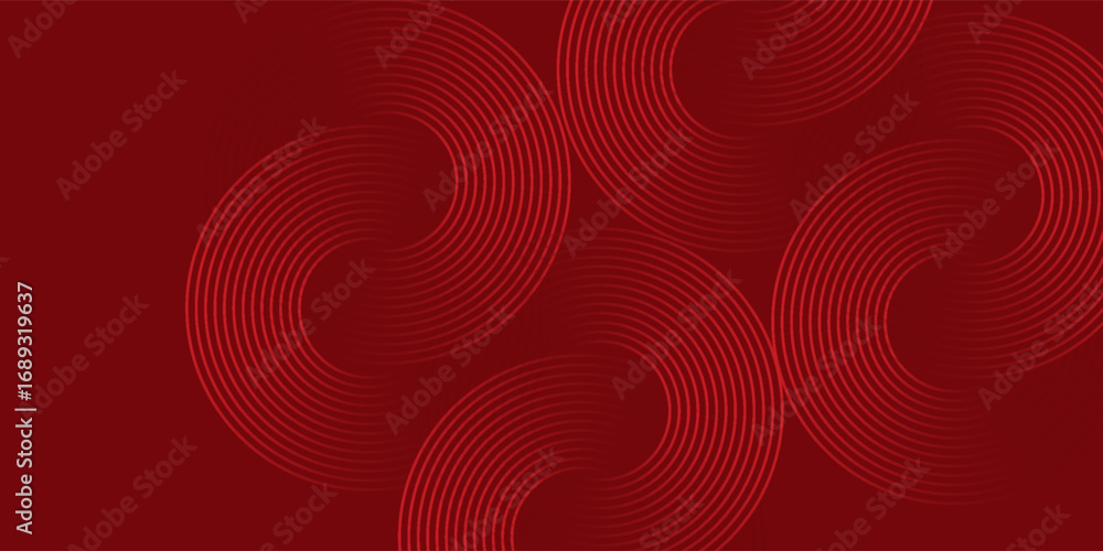 Poster red abstract circle background with dynamic shapes composition modern abstract design illustration